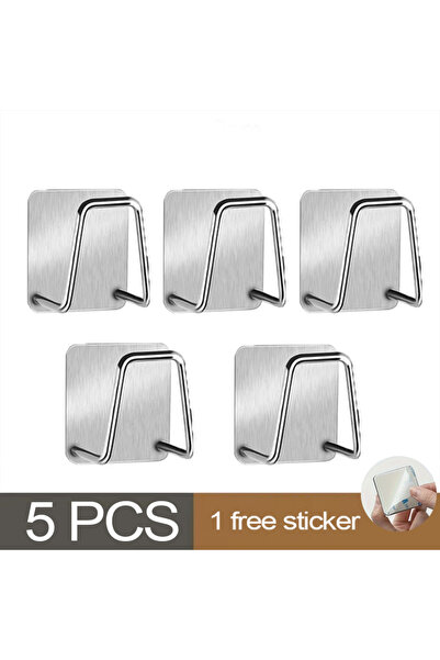 Choice12 5pcs-silver Kitchen Sponges Holder Stainless Steel Sink Shelf Adhesi...