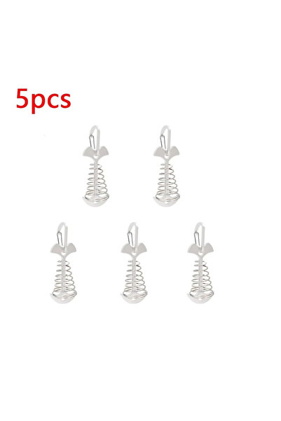 Choice Silver 5pcs 5pcs Fish Bone Shaped Tent Pegs with Rope Buckles Camping ...
