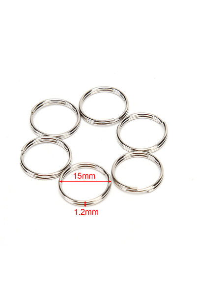 Choice 1.2x15MM 100pcs/lot Key Rings DIY Metal Key Holder Split Rings Hoop Me...