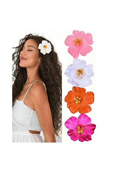 Choice Barrettes 4PCS 1/4/9PCS Hawaiian Flower Hair Clip For Women Girls Roma...