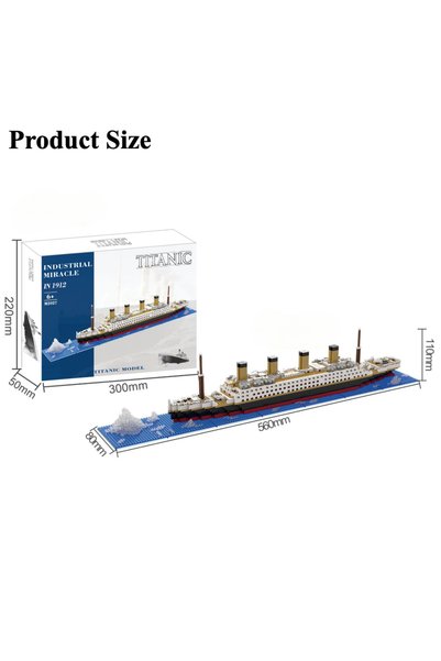 Choice 1878Pcs with Box Titanic Model Cruise Ship Building Blocks MOC Boat DI...
