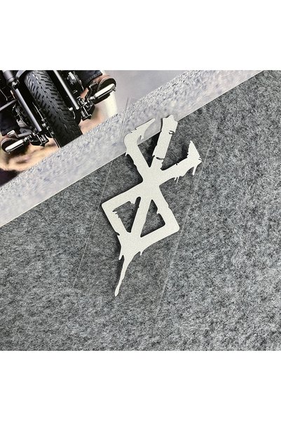 Choice3 Silvery Berserker Motorcycle Sticker Waterproof Vinyl Decal for Motor...