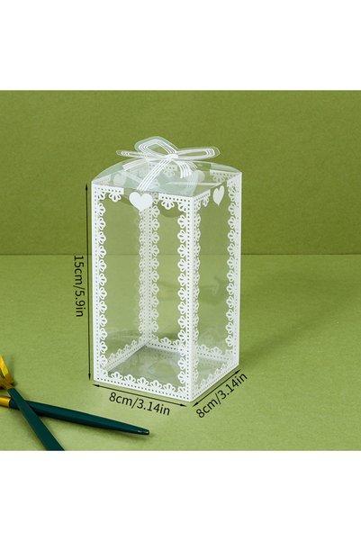 Choice3 10Pcs J24012091-B 10Pcs Transparent PVC Box Plastic Candy Favor Gift ...