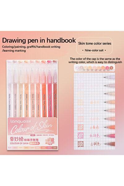 Choice5 Skin Color LANGUO 45/9 Colors Morandi Colorful Gel Pen Student Writin...