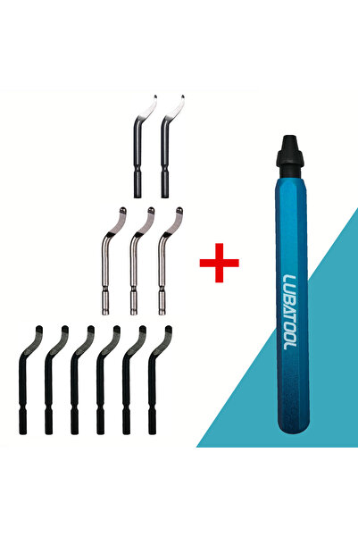 Choice Mixed 3 Types SET LUBATOOL Deburring Tool with 11 HSS Steel Blades, 36...