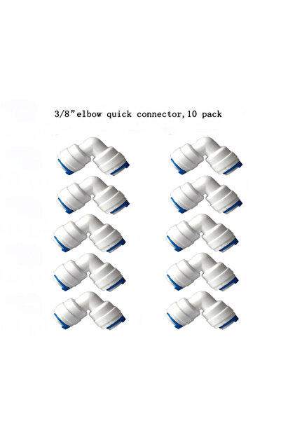 Choice3 10 PACK Elbow B 1/4" 3/8" O.D. Quick Connect Push In RO Water Tube St...