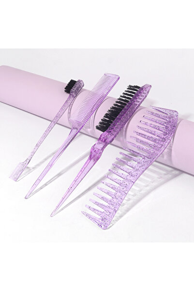 Choice ZY 4pcs SSSS Hair Styling Comb Hair Brush Set, Teasing Edge Brush Rat ...