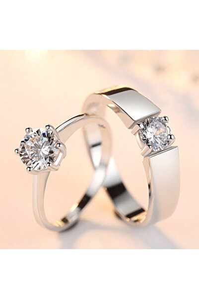 Choice resizable qd186 New Simple Couple Rings Silver Color Sun Moon Adjustab...