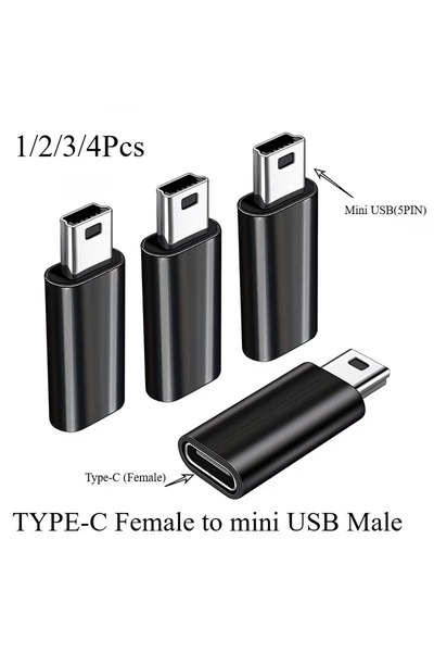 Choice محول USB-C إلى USB صغير، متوفر بعبوات من 1/2/3/4 قطع، يدعم الشحن ونقل ...