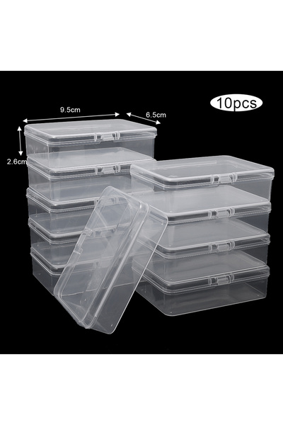Choice 10pcs 10/3Pcs Transparent Plastic Boxes Playing Cards Container Storag...