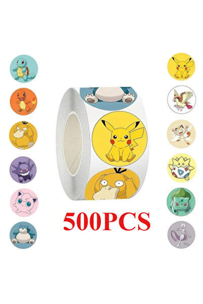 Choice Bandai Pokemon 500pcs 500PCS Cute Pokemon Pikachu Roll Stickers Cartoo...