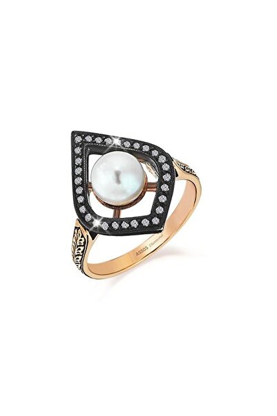 Assos Pırlanta 0.21 Karat Elmas İnci Yüzük
