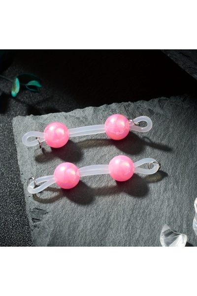 Choice Geometric Surface and Dermal Nipple Rings Deep Pink No-Piercing Bead C...
