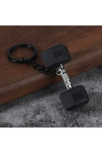 Choice31 Black D Fitness Equipment Keychain Metal Dumbbell Barbell Sports Pen...