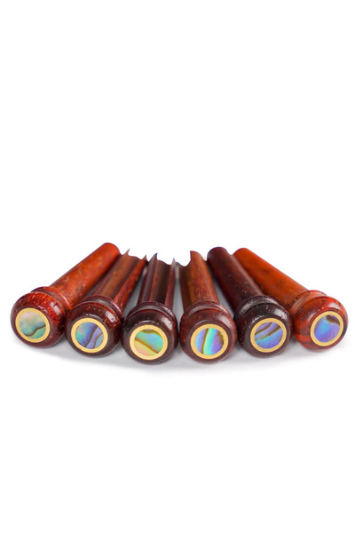 Choice1 Cocopolo Wood C Miwayer 6pcs Cocobolo Wood Acoustic Guitar Bridge Pin...