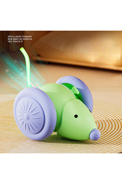 Choice1 Green Interactive Cat Toy Electric Mouse Car Automatic Teaser kitten ...