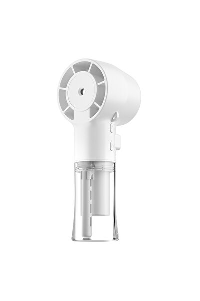 Choice1 White Mini Water Mist Fan Portable Humidifier Fan USB Rechargeable Po...