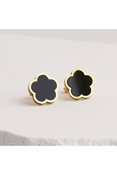 Choice Black Gun Plated Five Leaf Flower Earrings Lovely New Design Luxury Na...