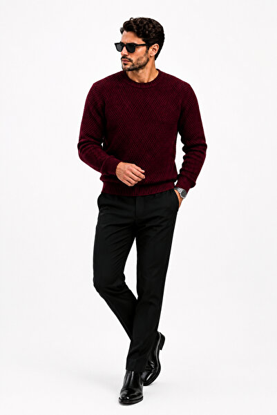H&E LUXURY DESIGN Men's Sports Brass Knit Detailed Sweater