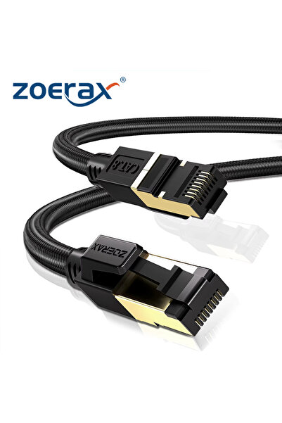 Choice 8M Black ZoeRax CAT8 Ethernet Cable 40Gbps 2000MHz CAT 8 Networking Co...