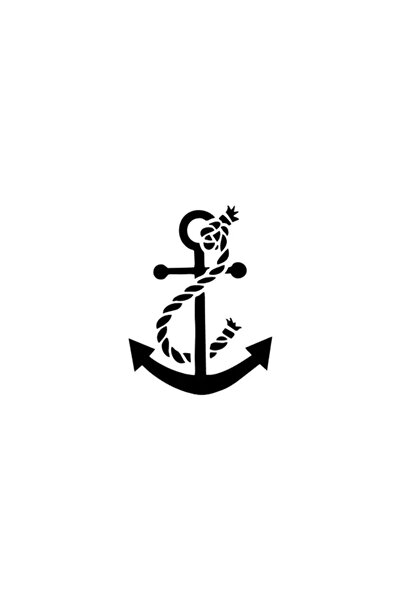 Choice 12x16cm black Rope and Anchor Boat Vinyl Creative Funny Decal Sticker