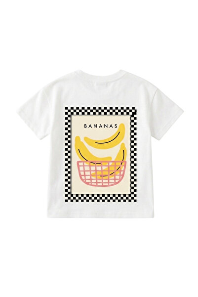 elibaby Unisex Baby Kids 95% Cotton Back Printed Oversize T-Shirt (Banana)