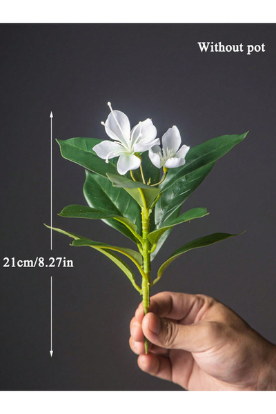 Choice 21cm White 21-40cm Artificial Azaleas Plants Fake Tree Tropical Palm L...