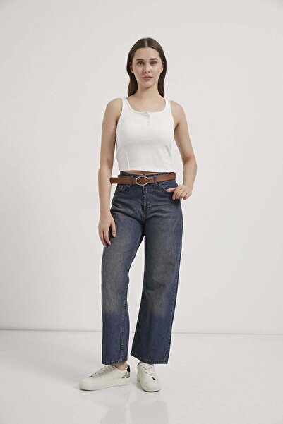 Arma Life Armalife 3050 high waist ankle length denim women's pants with belt