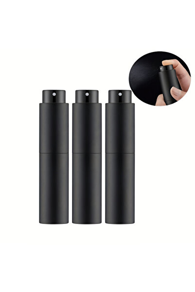 Choice زجاجة عطر زجاجية سعة 10 مل، 3 قطع، سوداء، بخاخ عطر للسفر سعة 10 مل، حا...
