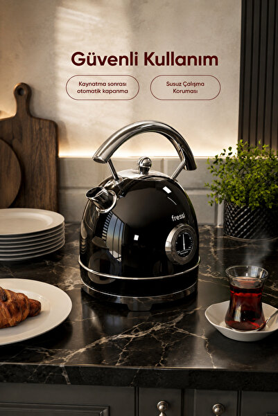Fressi Isı Göstergeli Retro Kettle Su Isıtıcısı 1,8 Litre Fr-kt06 Magnoli