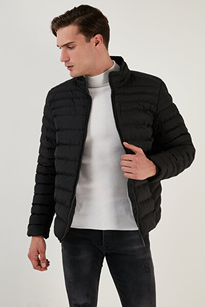 Buratti Dik Yaka Fermuarlı Cepli Slim Fit Şişme Mont Erkek Mont 649002