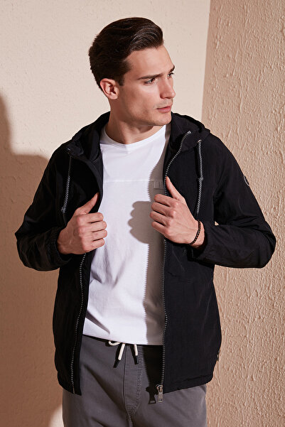 Buratti Regular Fit Hooded Seasonal Coat with Pockets Men's Coat 497glenn