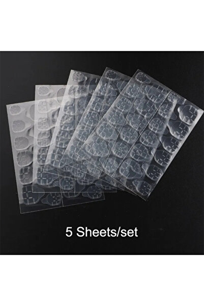 Choice Transparent 5 Sheets 120pcs Double Sided Adhesive Glue Sticker Sticky ...