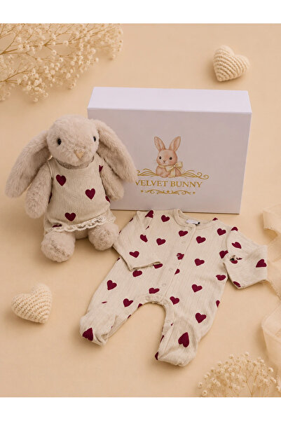 Velvet Bunny First Love Baby Girl Rabbit Set with Jumpsuit and Dress