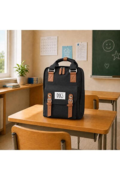 Biggdesign Dogs Rucksack mit USB-Anschluss – Schwarz, alltagstauglich