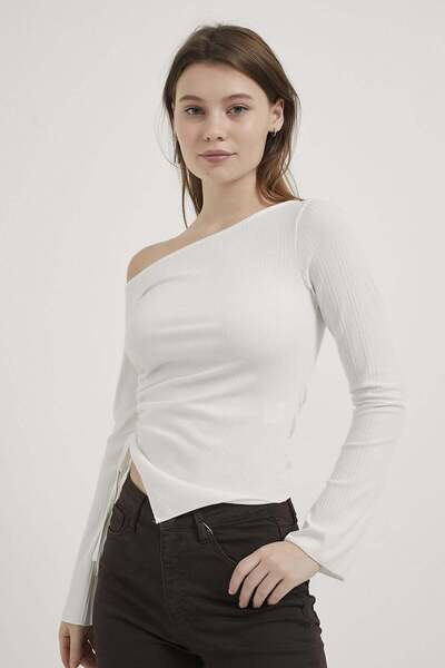Arma Life Armalife 1525 adjustable ruched off shoulder women's blouse