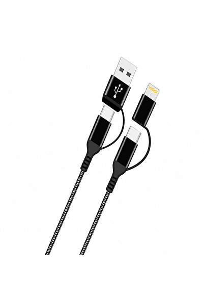 HEPU HP-16 4in1 Çok Fonksiyonlu Hızlı Şarj Kablosu – 60W PD Destekli Type-C &...