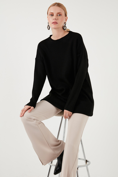 Lela Knitwear Modest Crew Neck Sweater Sweater 4616152