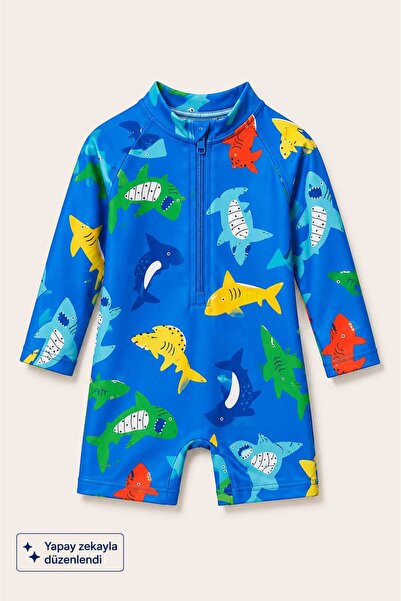 My Kids Wear Children's Long Sleeve Zippered Swimsuit - Comfortable and Conve...