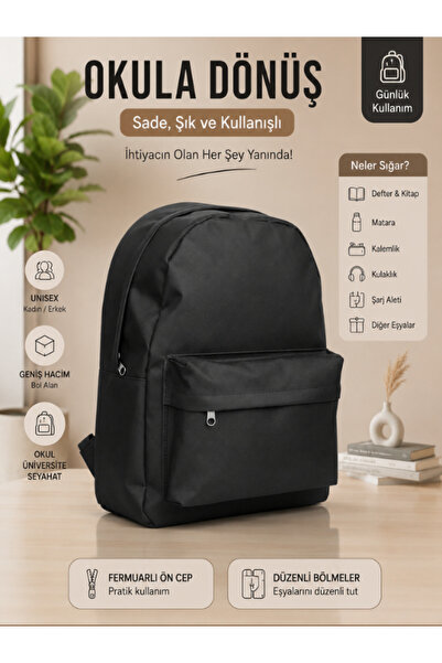 Generic Brand Trend Unisex Black Bag