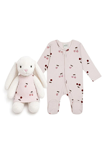 Velvet Bunny Cherry Blossom Cherry Patterned Baby Girl Rabbit Set