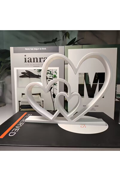Choice WHITE Heart-to-Heart Statue - Black & White Love Ornament, Desk & Book...