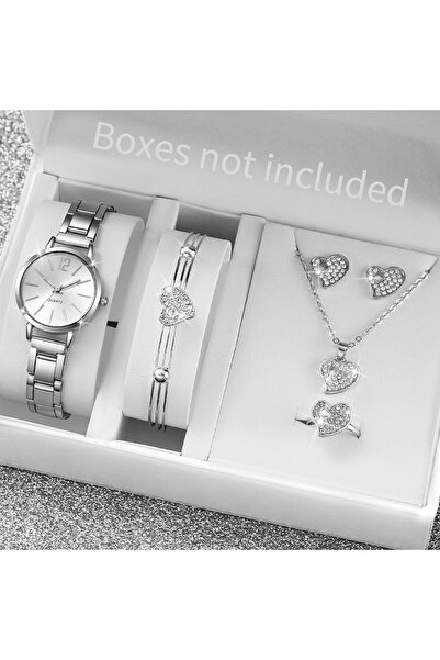 Choice Silver F No Box 6PCS/Set Fashion Women's Quartz Watch Stainless Steel ...