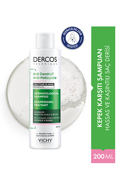 Vichy Dercos Hassas Saçlar İçin Kepeğe Karşı Etkili Bakım Şampuanı 200 ml