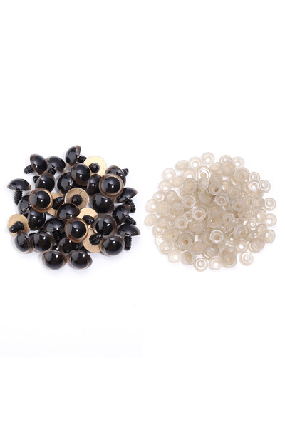 Choice 8mm 50pcs Gold 50PCS 8-20mm Black Plastic Safety Eyes For Toys Amiguru...