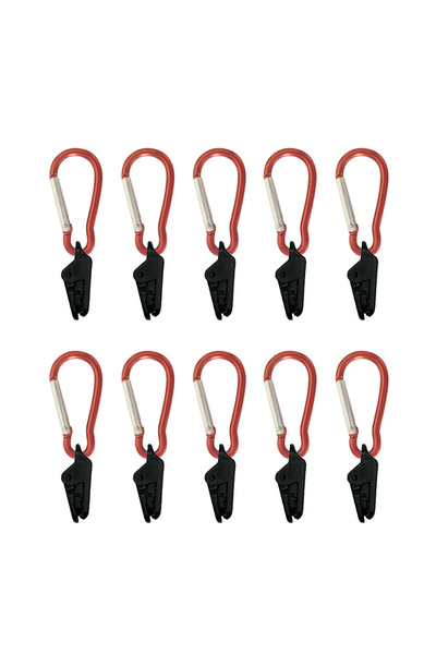Choice Red 10 Pcs Windproof Clamp Set Survival Grommet Tent Clips Buckle Awni...