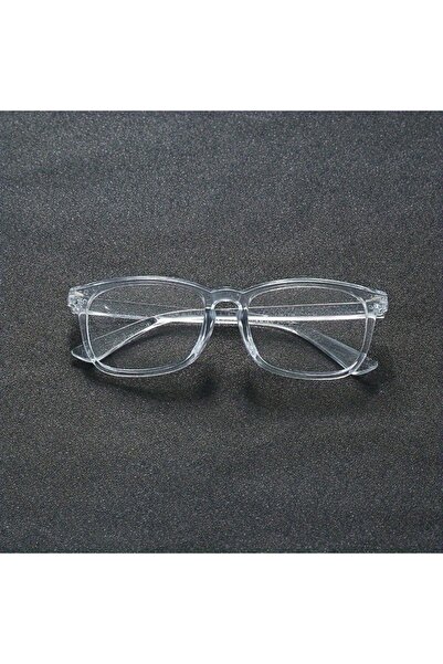 Choice1 WHITE 1pc Square Rivet Fashion Anti Blue Light Glasses for Daily Comm...
