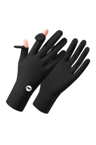 Choice black Sunscreen gloves for women, UV resistant and breathable for outd...