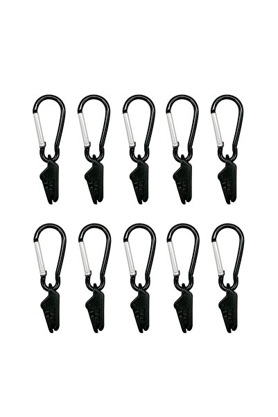 Choice black 10 Pcs Windproof Clamp Set Survival Grommet Tent Clips Buckle Aw...
