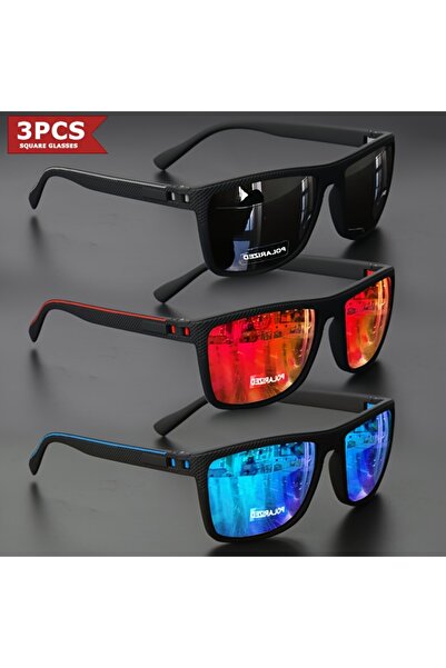 Choice 3PCS-2 2025 New Square Frame Polarized Sunglasses High-Quality Spring ...